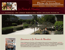 Tablet Screenshot of lafermedemondesir.com